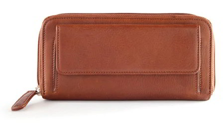 Leather Women's Zip Around Wallet